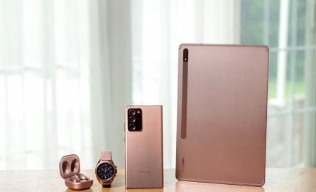 Lộ thiết kế ngoài đời thực của Galaxy Note 20, Z Fold 2, Tab S7, Buds Live và Watch 3